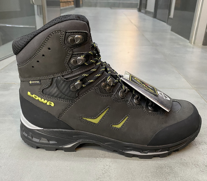 Ботинки трекинговые Lowa Camino GTX 41,5 р, Темно-серые (Anthracite/Kiwi), высокие походные ботинки - изображение 2