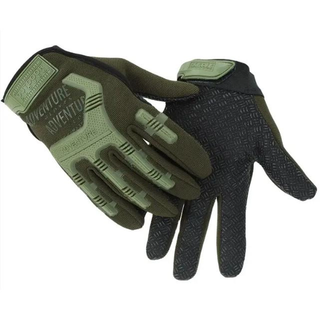 Тактические перчатки Adventure противоскользящие универсальный на липучке Оливковый (2399251) Kali - изображение 2