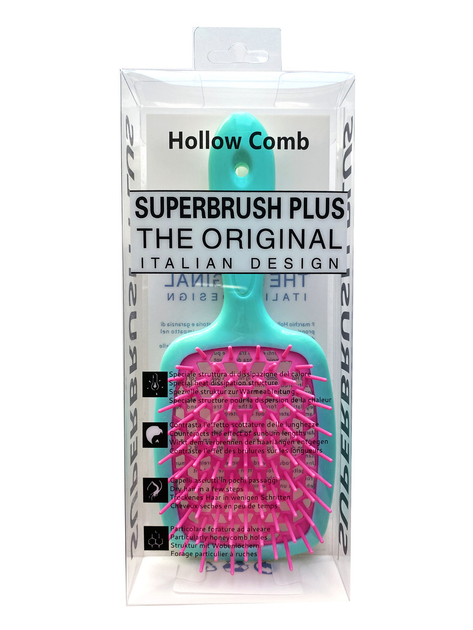Расческа для волос продувная Superbrush Салатовый с розовым от продавца ...