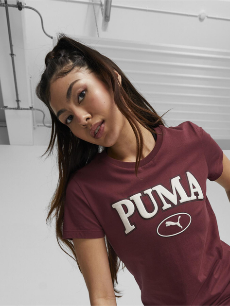 Футболка женская Puma Squad Graphic Tee 67661122 XS Бордовая ...
