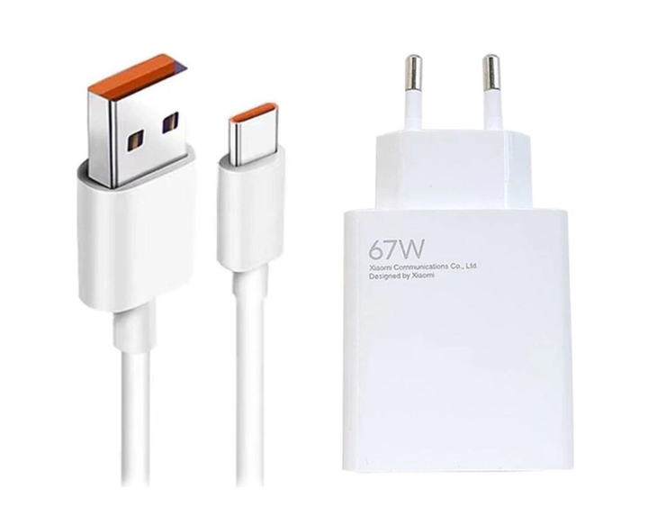 Зарядное устройство Xiaomi USB Wall Charger 67W White with USB-C Cable ...