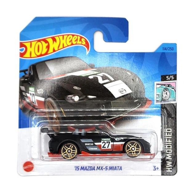 Машинка Хот Вілс 1:64 15 Mazda MX-5 Miata колекція HW Modified Hot