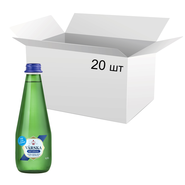 Упаковка натуральної природної негазованої води Varska Naturaal 0.33 л ...