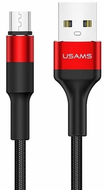 Кабель Usams U5 2 A USB Type-A на micro-USB 1.2 м Red (SJ224USB02) (6958444957050) - зображення 1