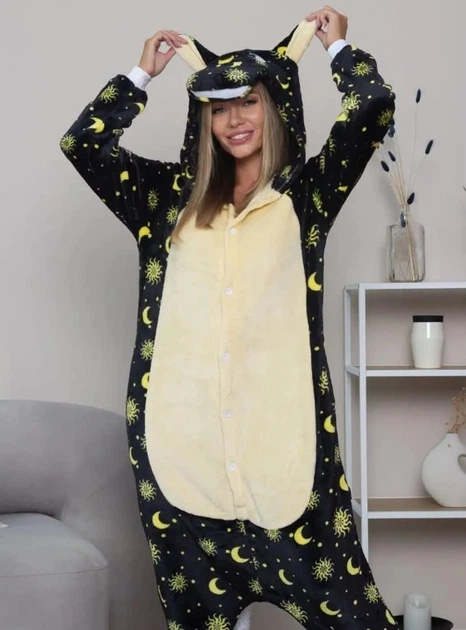 Піжама Кігурумі My Kigu Жіноча Єдиноріг Місячний Чорний Розмір M 155-165 см (107341) - зображення 6