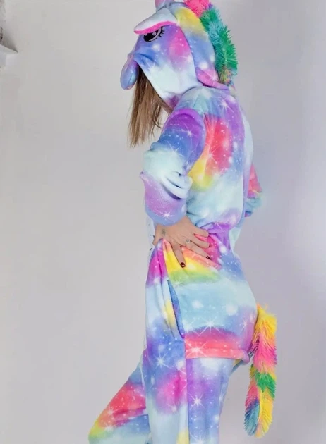 Піжама кігурумі Kigurumi Жіноча Єдиноріг Іскорка Різнобарвний розмір S 145-155 см (100741) - зображення 8