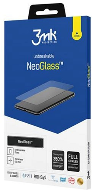 Захисне скло 3MK NeoGlass для Samsung Galaxy A22 4G SM-A225 Black (5903108490238) - зображення 1