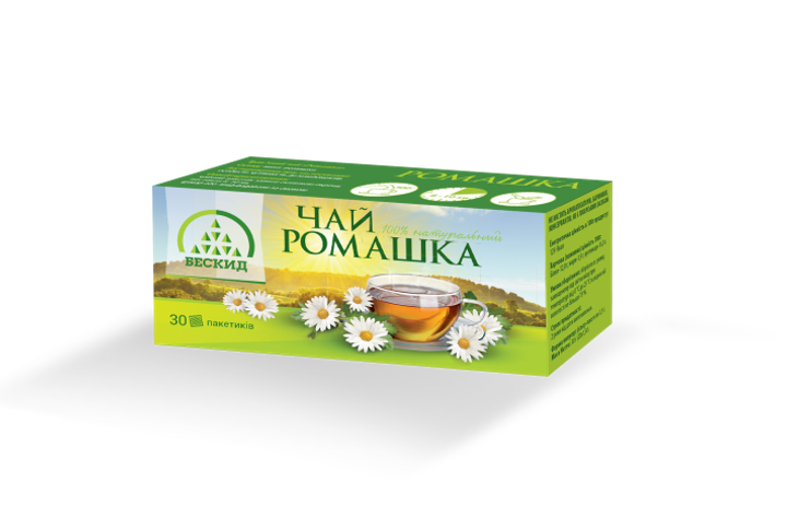 Чай трав'яний пакетований "Ромашка" 30 г (30×1,0 г) - зображення 1