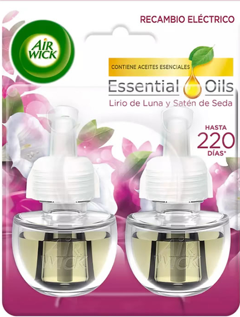 Odświeżacz powietrza Air Wick Smooth Satin and Moon Lilly Refill 2 x 19 ml (8410104882709) - obraz 1