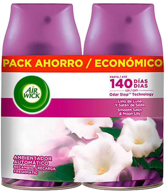 Odświeżacz powietrza Air Wick Freshmatic Ambientador Recambio Lirio de Luna 2 x 250 ml (8410104155032) - obraz 1