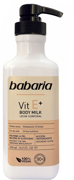 Mleko do ciała Babaria Vitamin E Body Milk 500 ml (8410412130103) - obraz 1