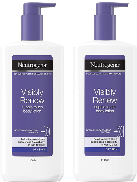 Молочко Neutrogena Visibly Renew Lotion Intense Elasticity Body Lotion 2 x 750 мл (3574661559445) - зображення 1