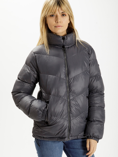 Акція на Куртка зимова коротка жіноча Cross Jeans 81241-021 S Anthracite від Rozetka