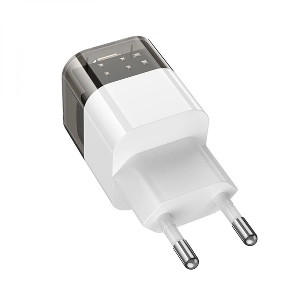 Сетевое зарядное устройство Hoco C125A Transparent PD20W/QC Type-C Прозрачный черный 4А - изображение 2