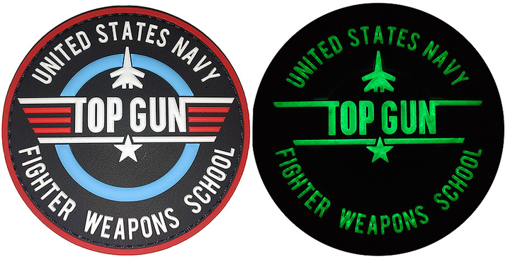 Нашивка ПВХ United States Navy Fighter Weapons School Top Gun BLSC (світиться у темряві) - зображення 1