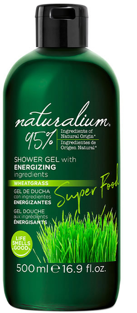 Energetyczny żel pod prysznic Naturalium Super Food Wheatgrass With Energizing Shower Gel 500 ml (8436551471822) - obraz 1