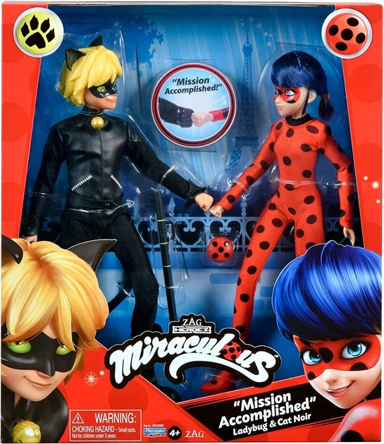 Zestaw lalek Playmates Miraculous Biedronka i Czarny Kot 27 cm (43377503651) - obraz 3