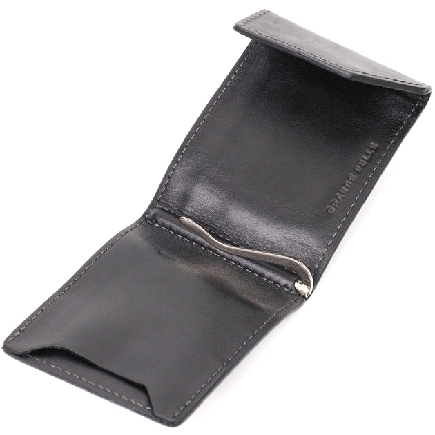 Кожаный мужской кошелек GRANDE PELLE 10х8х0,5 см (acs0026938) - изображение 4