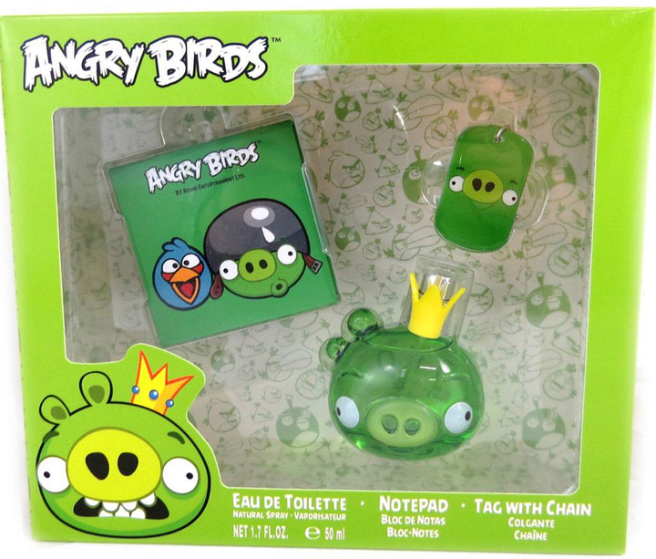 Zestaw dla dzieci Angry Birds Pig Woda toaletowa 50 ml + Notatnik + Zawieszka na łańcuszku (663350057256) - obraz 1