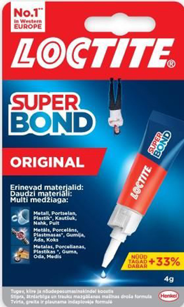 Klej błyskawiczny Loctite Super Bond 4 g (9000101132564) - obraz 1
