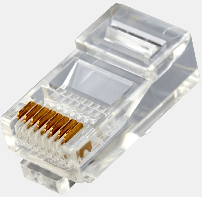 Коннектор RJ-45 для UTP штекер разьем пластик для витой пары (679271610 ...