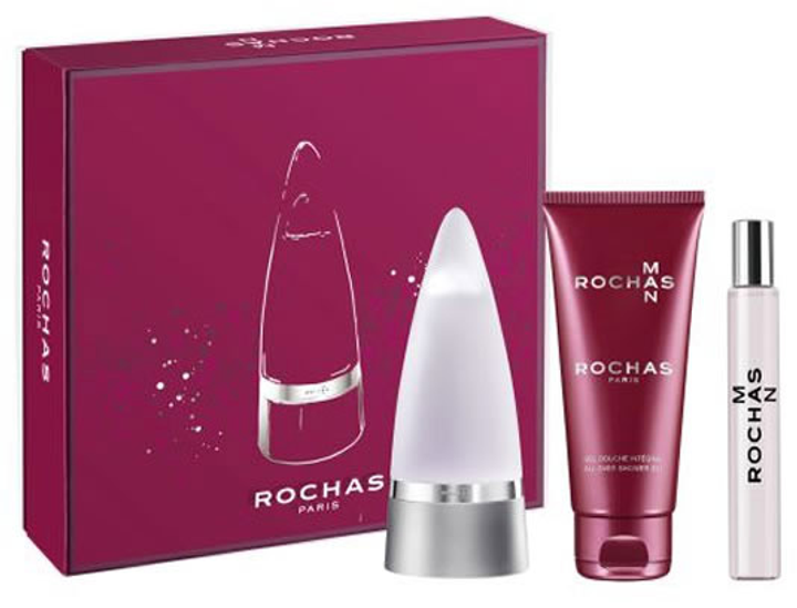 Zestaw Rochas Man Woda toaletowa 100 ml + Żel pod prysznic 100 ml + Woda toaletowa 20 ml (3386460103862) - obraz 1