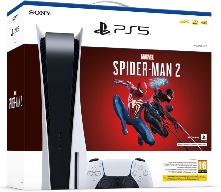 Игровая приставка Sony PlayStation 5 Ultra HD Blu-ray (Marvel`s