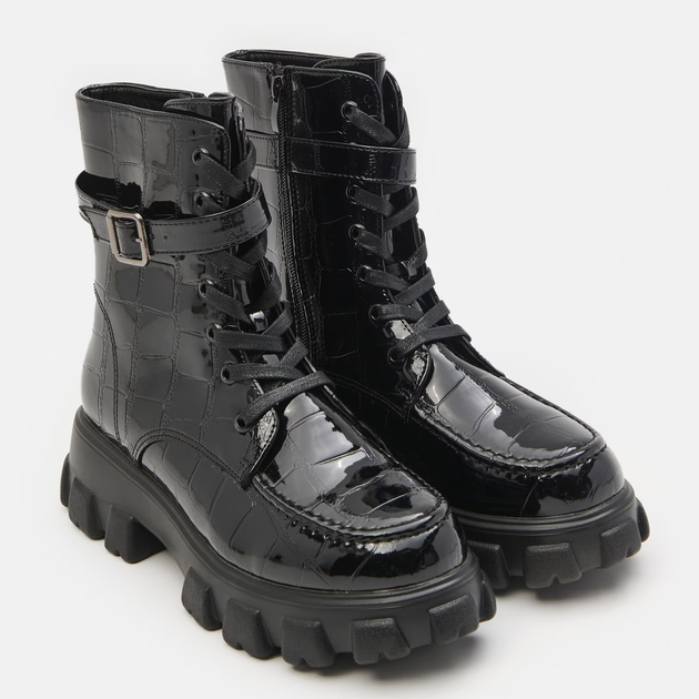 Жіночі черевики високі Sinsay 8484F-99X 37 24 см Чорні (5904841333479) - зображення 2