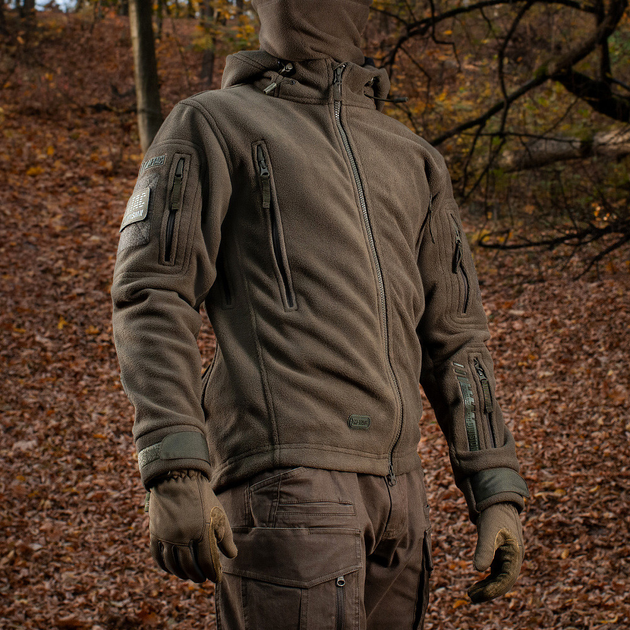 Мужская флисовая куртка M-Tac DIVISION GEN.II с капюшоном олива размер XL 50-52 - изображение 2