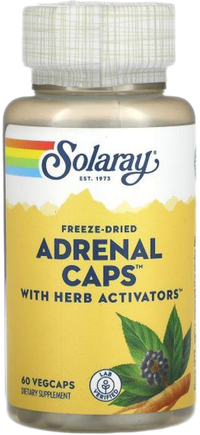 Натуральна харчова добавка Solaray Adrenal 60 капсул (0076280865073) - зображення 1