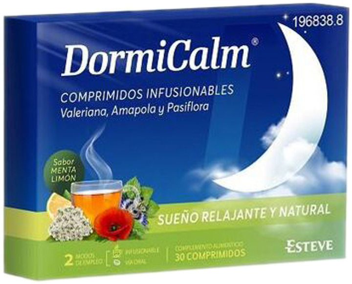 Натуральна харчова добавка Esteve Dormicalm Infusionables 30 таблеток (8470001968388) - зображення 1