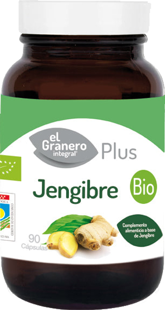 Suplement diety El Granero Jenggibre Bio 500 mg 90 kapsułek (8422584034097) - obraz 1