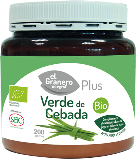 Натуральна харчова добавка El Granero Verde De Cebada Bio 200 г (8422584058338) - зображення 1