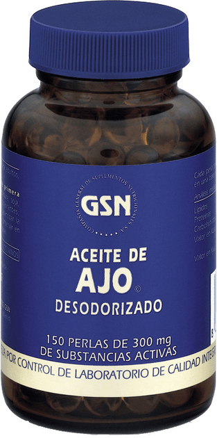 Натуральна харчова добавка GSN Aceite Ajo 300 мг 150 капсул (8426609020102) - зображення 1