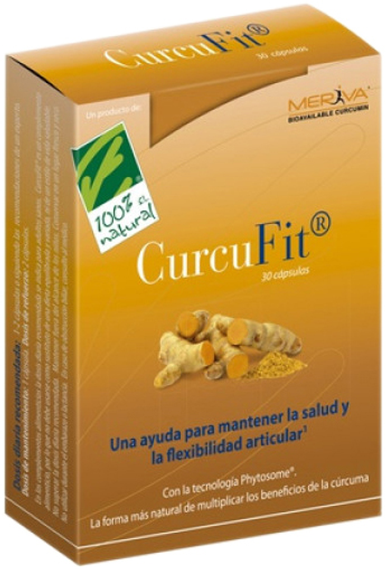 Suplement diety 100% Natural Curcufit 30 kapsułek (8437008750354) - obraz 1