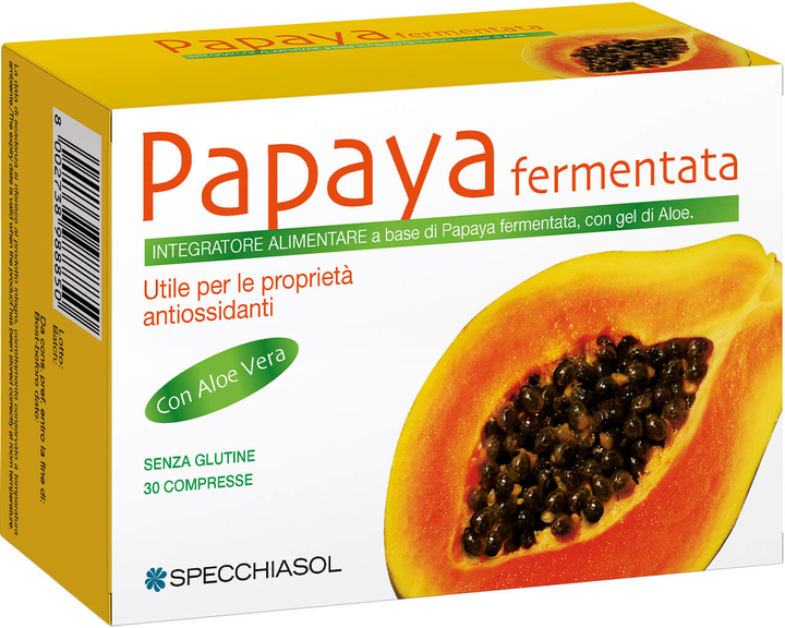Натуральна харчова добавка Specchiasol Papaya Fermentada 30 капсул (8002738988881) - зображення 1