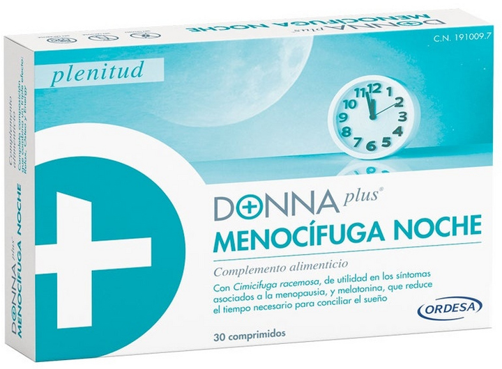 Натуральна харчова добавка DonnaPlus Menocfuga Noche 30 капсул (8426594090142) - зображення 1
