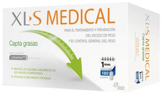 Натуральна харчова добавка XLS Medical Original Capta grasas 180 капсул (8470001971418) - зображення 1