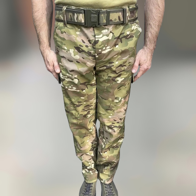 Штани зимові тактичні софтшел флісові Accord, розмір L, Мультикам, утеплені штани для військових - зображення 1