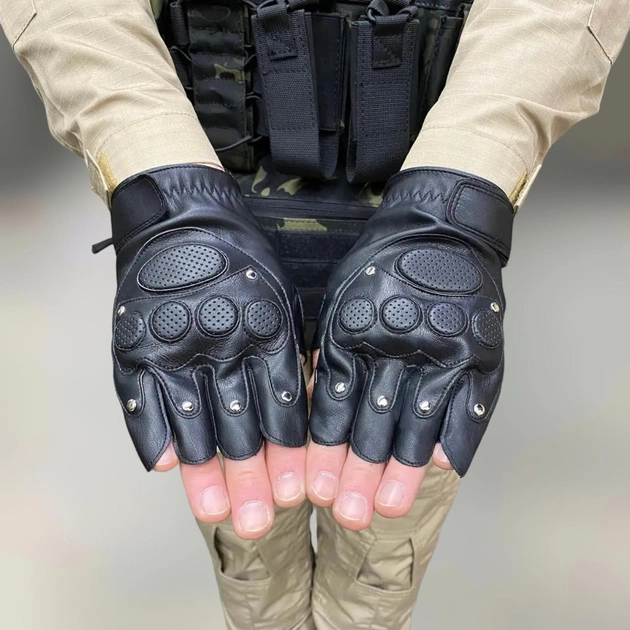 Перчатки тактические Беспальцевые, размер М, цвет Черный, Yakeda gv-25 - изображение 1