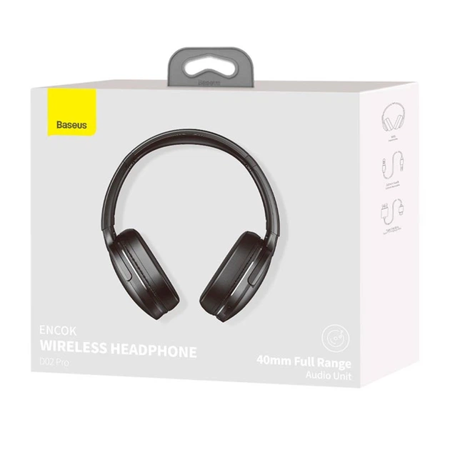 Наушники Baseus Encok Wireless headphone D02 Pro |BT5.3/AUX, 50h| (NGTD010301) - Фото 14 Наушники Baseus Encok Wireless headphone D02 Pro |BT5.3/AUX, 50h| (NGTD010301) - изображение 14