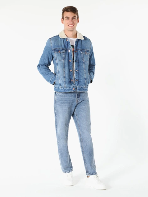 Джинсовая куртка с мехом мужская Colin's 020 Mice CL1060619DN42244 S Crossin Wash (8683197453129) - изображение 3
