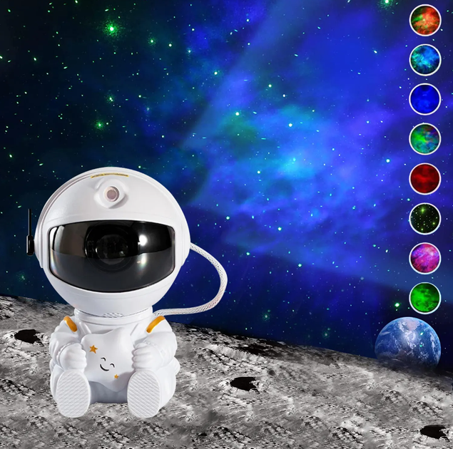 Ночник Проектор звездного неба и галактики TOPA Космонавт Астронавт Astronaut Nebula Projector 8 режимов с пультом ДУ - изображение 3