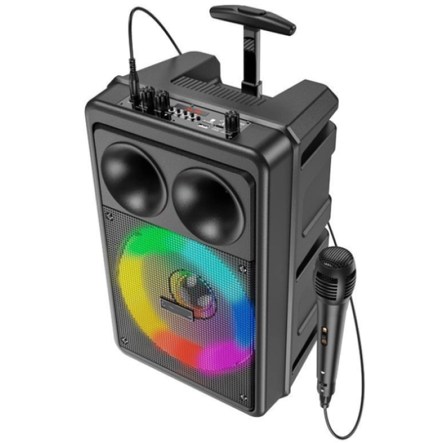 Портативна колонка XPRO BP9 валіза 10Вт, USB, SD, FM радіо, Bluetooth, 1 мікрофон, ДК (41916-BP9_1280) - Фото 3 Портативна колонка XPRO BP9 валіза 10Вт, USB, SD, FM радіо, Bluetooth, 1 мікрофон, ДК (41916-BP9_1280) - зображення 3