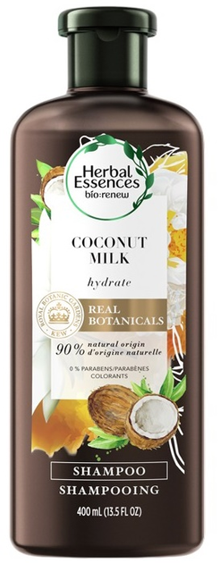 Szampon Herbal Essences 90% Natural Origin Hydrate Shampoo with Coco Milk 400 ml (8006540318553) - obraz 1