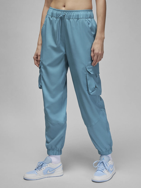 Акція на Спортивні штани жіночі Nike AIR Jordan Tunnel Pant DQ4451-424 M Лазурний/Зелений/Чорний від Rozetka