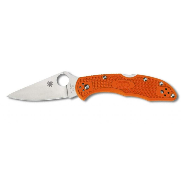 Ніж Spyderco Delica 4 Flat Ground Orange (C11FPOR) - зображення 1