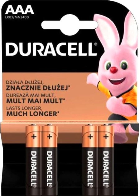 Baterie Duracell Basic AAA/LR03 Blister 4 szt (DURACELL Basic AAA/LR03 BL4) - obraz 1