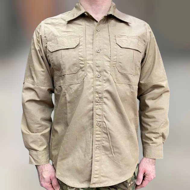 Армійська сорочка, Койот, розмір L, Yakeda, тактична сорочка для військового - зображення 1