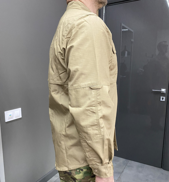 Армійська сорочка, Койот, розмір L, Yakeda, тактична сорочка для військового - зображення 2